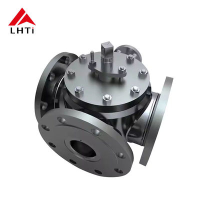 Καλή τιμή 6 ιντσών βαλβίδα μπάλας Τιτανίου 4 οδικές βαλβίδες μπάλας για τη χημική και την ηλεκτροπαραγωγή Gr2 Gr5 PN16 PN 25 σε απευθείας σύνδεση